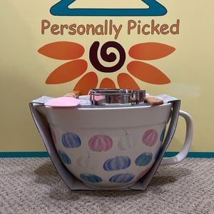 The Bakeshop PASTEL PUMPKIN Batter Bowl & Baking Utensils Set